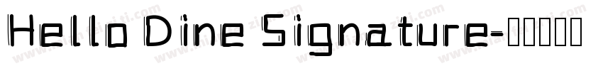 Hello Dine Signature字体转换